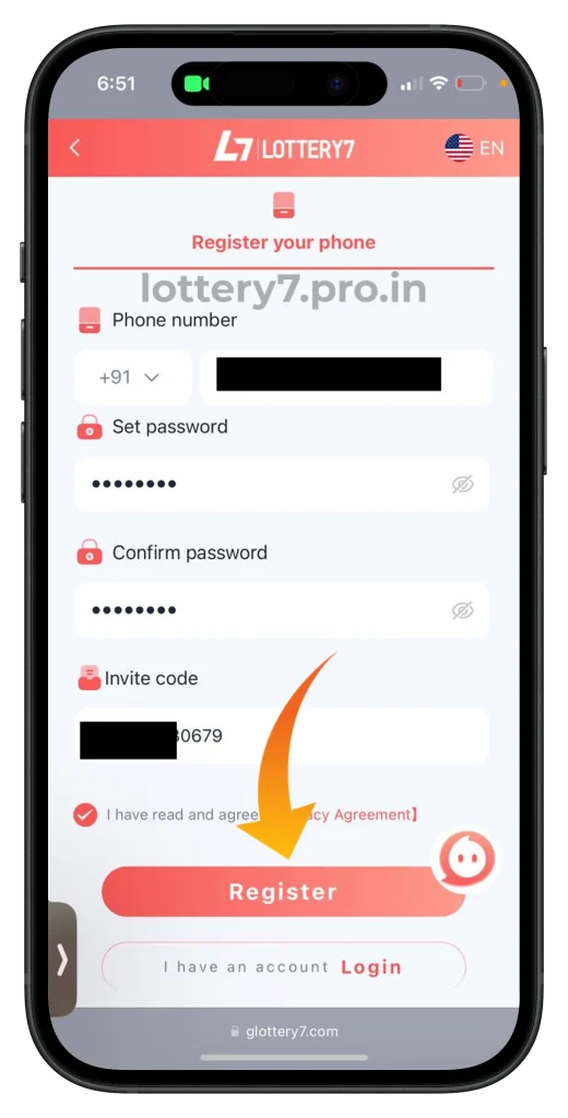 lottery-7-register-page